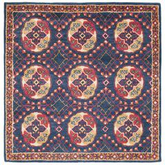 HERITAGE, NAVY / RED, 6' X 6' Square, Area Rug, HG424N-6SQ