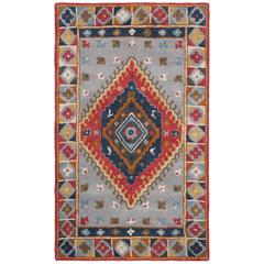 HERITAGE, GREY / RED, 3' X 5', Area Rug