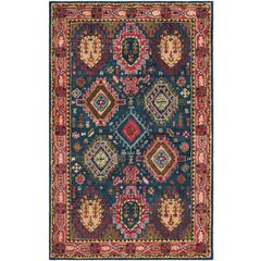 HERITAGE, NAVY / RED, 5' X 8', Area Rug, HG426N-5