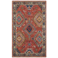 HERITAGE, RUST / NAVY, 3' X 5', Area Rug