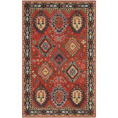 HERITAGE, RUST / NAVY, 5' X 8', Area Rug