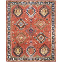 HERITAGE, RUST / NAVY, 8' X 10', Area Rug