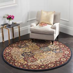 HERITAGE, MULTI / NAVY, 6' X 6' Round, Area Rug