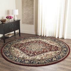 HERITAGE, RED, 8' X 8' Round, Area Rug