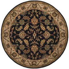 HERITAGE, BLACK / BEIGE, 6'-0" X 6'-0" Round, Area Rug