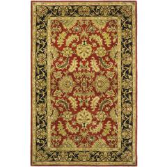 HERITAGE, RED / BLACK, 5'-0" X 8'-0", Area Rug, HG628C-5
