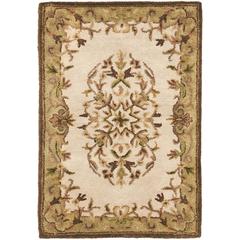 HERITAGE, BEIGE / GREEN, 2'-0" X 3'-0", Area Rug