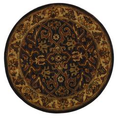 HERITAGE, CHARCOAL / BEIGE, 3'-6" X 3'-6" Round, Area Rug
