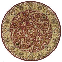 HERITAGE, RED / GOLD, 6' X 6' Round, Area Rug, HG644B-6R