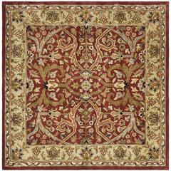 HERITAGE, RED / GOLD, 6' X 6' Square, Area Rug, HG644B-6SQ