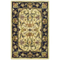 HERITAGE, IVORY / BLACK, 2' X 3', Area Rug