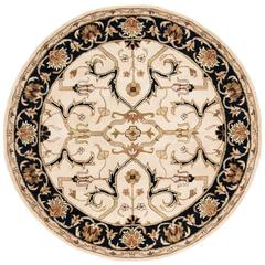 HERITAGE, IVORY / BLACK, 6' X 6' Round, Area Rug