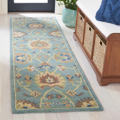 HERITAGE, LIGHT BLUE, 2'-3" X 8', Area Rug