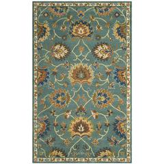 HERITAGE, LIGHT BLUE, 5' X 8', Area Rug