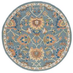 HERITAGE, LIGHT BLUE, 6' X 6' Round, Area Rug