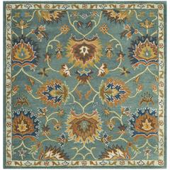 HERITAGE, LIGHT BLUE, 6' X 6' Square, Area Rug