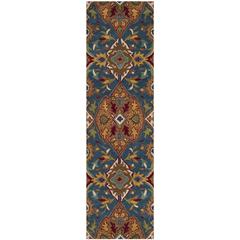 HERITAGE, CAMEL / BLUE, 2'-3" X 8', Area Rug, HG653A-28