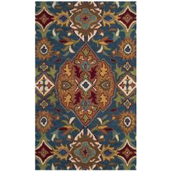 HERITAGE, CAMEL / BLUE, 3' X 5', Area Rug, HG653A-3