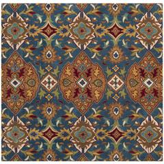 HERITAGE, CAMEL / BLUE, 6' X 6' Square, Area Rug, HG653A-6SQ