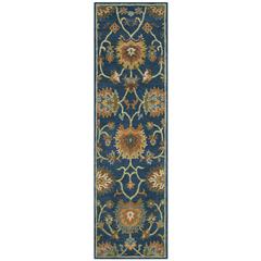 HERITAGE, NAVY, 2'-3" X 8', Area Rug