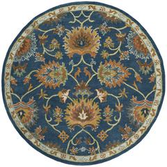 HERITAGE, NAVY, 6' X 6' Round, Area Rug