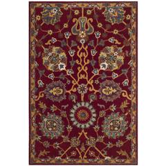 HERITAGE, RED, 4' X 6', Area Rug