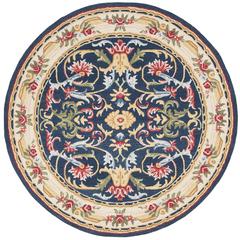 HERITAGE, NAVY / IVORY, 6' X 6' Round, Area Rug