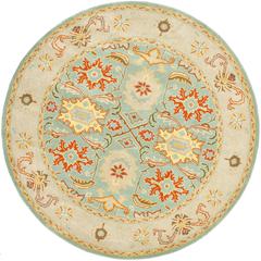 HERITAGE, LIGHT BLUE / IVORY, 6' X 6' Round, Area Rug, HG734A-6R