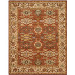 HERITAGE, RUST / BEIGE, 7'-6" X 9'-6", Area Rug