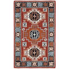 HERITAGE, RED / BLACK, 3' X 5', Area Rug