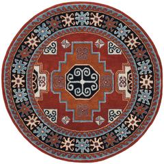 HERITAGE, RED / BLACK, 6' X 6' Round, Area Rug