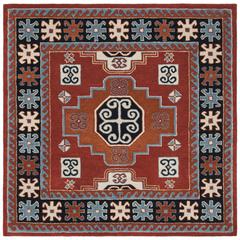 HERITAGE, RED / BLACK, 6' X 6' Square, Area Rug, HG744Q-6SQ