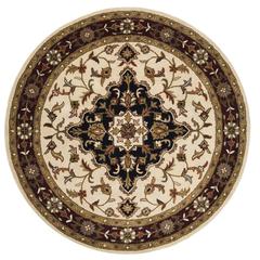 HERITAGE, IVORY / RED, 6'-0" X 6'-0" Round, Area Rug