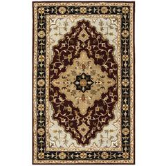 HERITAGE, RED / BLACK, 5'-0" X 8'-0", Area Rug, HG760B-5