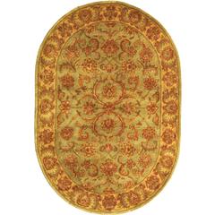 HERITAGE, GREEN / GOLD, 4'-6" X 6'-6" Oval, Area Rug, HG811A-5OV