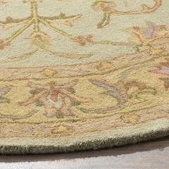 HERITAGE, GREEN / GOLD, 6' X 6' Round, Area Rug