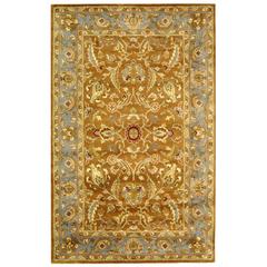 HERITAGE, BROWN / BLUE, 5' X 8', Area Rug, HG812A-5