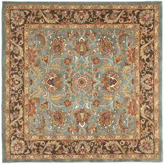HERITAGE, BLUE / BROWN, 6' X 6' Square, Area Rug, HG812B-6SQ