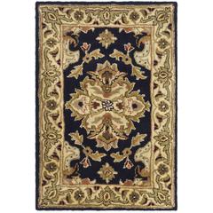 HERITAGE, BLACK / IVORY, 2' X 3', Area Rug, HG817A-2