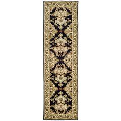HERITAGE, BLACK / IVORY, 2'-3" X 8', Area Rug, HG817A-28
