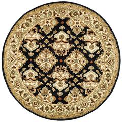 HERITAGE, BLACK / IVORY, 6' X 6' Round, Area Rug, HG817A-6R