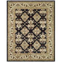 HERITAGE, BLACK / IVORY, 7'-6" X 9'-6", Area Rug, HG817A-8
