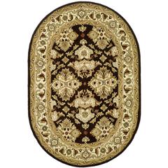 HERITAGE, ESPRESSO / IVORY, 4'-6" X 6'-6" Oval, Area Rug