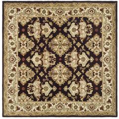 HERITAGE, ESPRESSO / IVORY, 6' X 6' Square, Area Rug