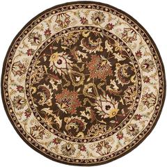 HERITAGE, BROWN / BEIGE, 6' X 6' Round, Area Rug