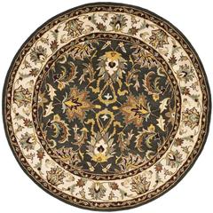 HERITAGE, BLACK / IVORY, 6' X 6' Round, Area Rug, HG819A-6R