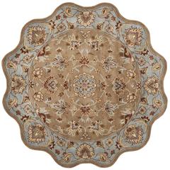 HERITAGE, BEIGE / BLUE, 6' X 6' Round, Area Rug, HG821A-6RS