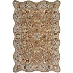 HERITAGE, BEIGE / BLUE, 6' X 9', Area Rug, HG821A-6S