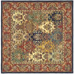 HERITAGE, MULTI / BURGUNDY, 6' X 6' Square, Area Rug