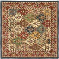 HERITAGE, MULTI / BURGUNDY, 8' X 8' Square, Area Rug